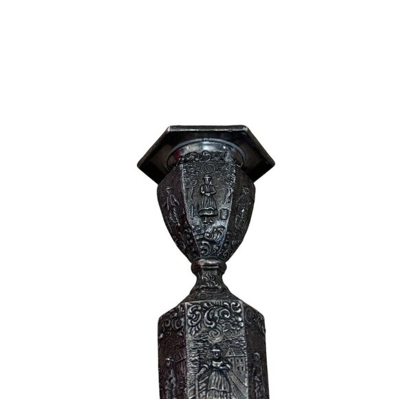 Vintage Pair of Jennings Brothers JB Art Nouveau Metal Candlestick Holders 12" P - Picture 9 of 15